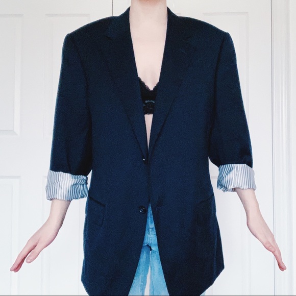 VanLaack Men’s Navy Blazer with striped inside - Picture 4 of 4